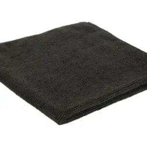 Microvezeldoek 350 grams gebreid 40x40cm zwart per 5 verpakt