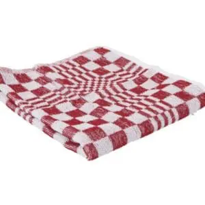 Keukendoek blok ca. 50x50 cm rood set à 3